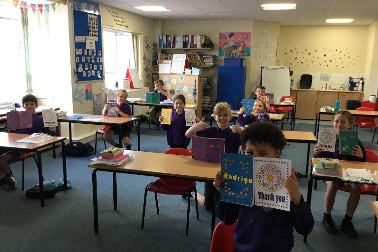 Weatheralls children in their classroom